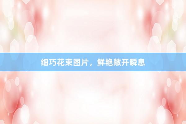 细巧花束图片，鲜艳敞开瞬息